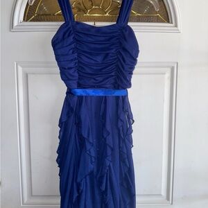 Speechless Blue Ruched Sundress for Prom
